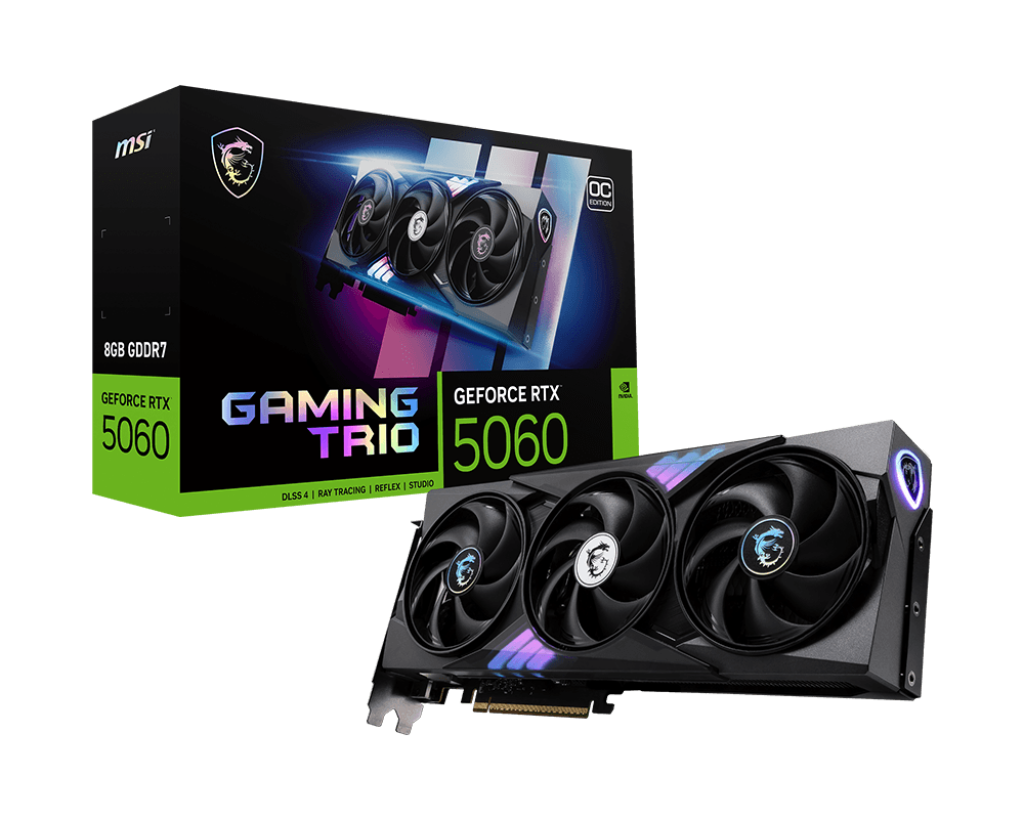 MSI GeForce 5060 Gaming Trio OC 8GB GDDR7 Graphics Card - G5060-8GTC