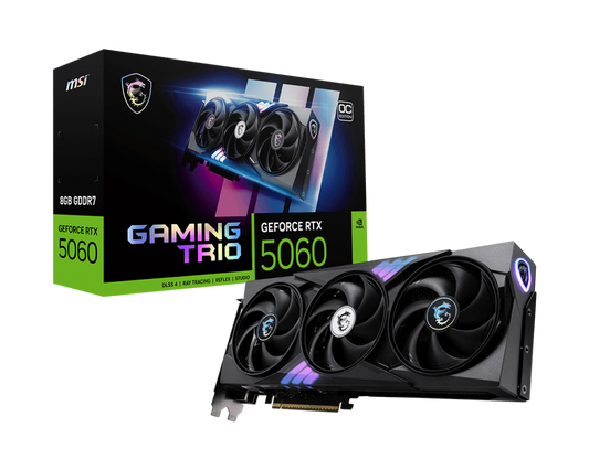 MSI GeForce 5060 Gaming Trio OC 8GB GDDR7 Graphics Card - G5060-8GTC