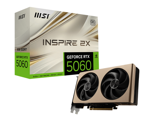 MSI GeForce RTX 5060 8G INSPIRE 2X OC Graphic Card - G5060-8I2C