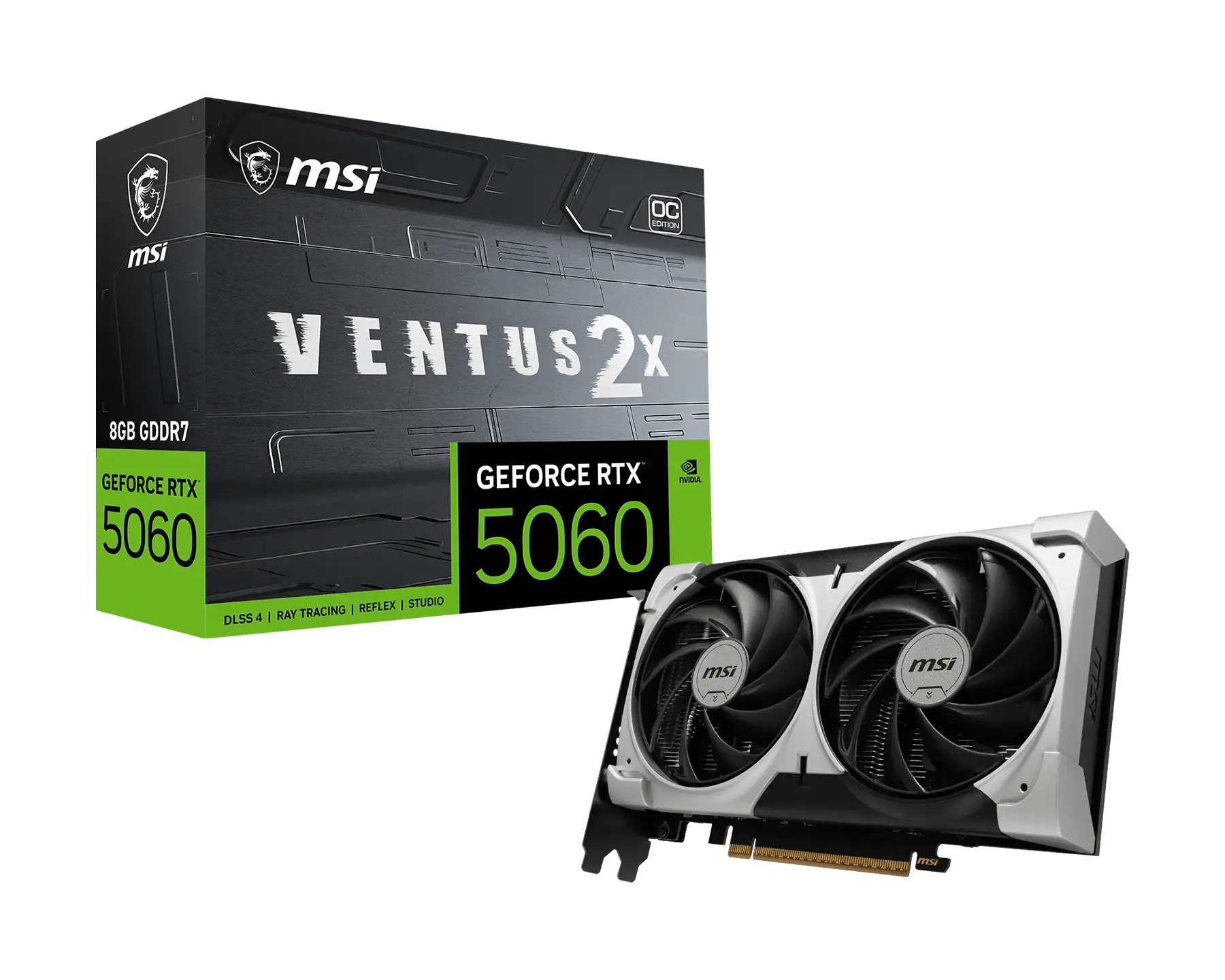 MSI GeForce RTX 5060 VENTUS 2X OC V1 8GB GDDR7 Graphics Card – G5060-8V2CV1