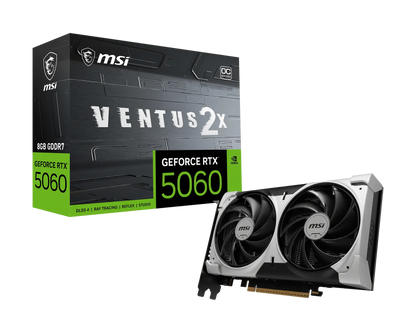 MSI GeForce RTX 5060 VENTUS 2X OC V1 8GB GDDR7 Graphics Card – G5060-8V2CV1