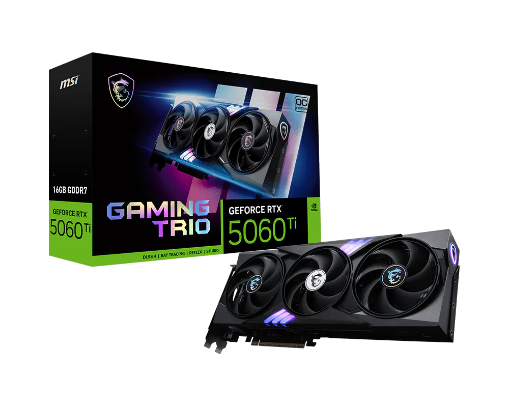 MSI GeForce RTX 5060 Ti 16G GAMING TRIO OC Graphics Card - G506T-16GTC