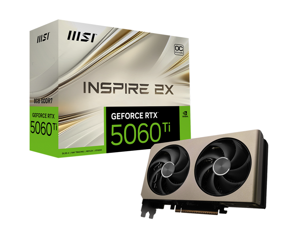 MSI GeForce RTX 5060 Ti 8G INSPIRE 2X OC Graphic Card - G506T-8I2C