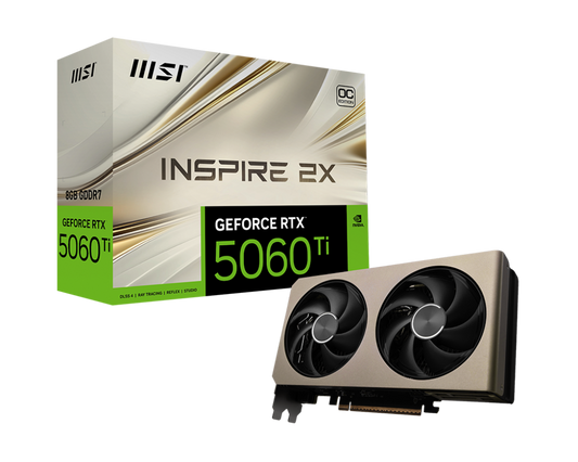 MSI GeForce RTX 5060 Ti 8G INSPIRE 2X OC Graphic Card - G506T-8I2C