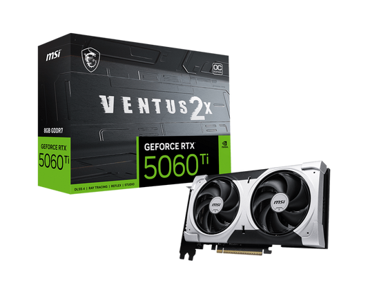 MSI GeForce RTX 5060 Ti 8G VENTUS 2X OC PLUS Graphics Card - G506T-8V2CP