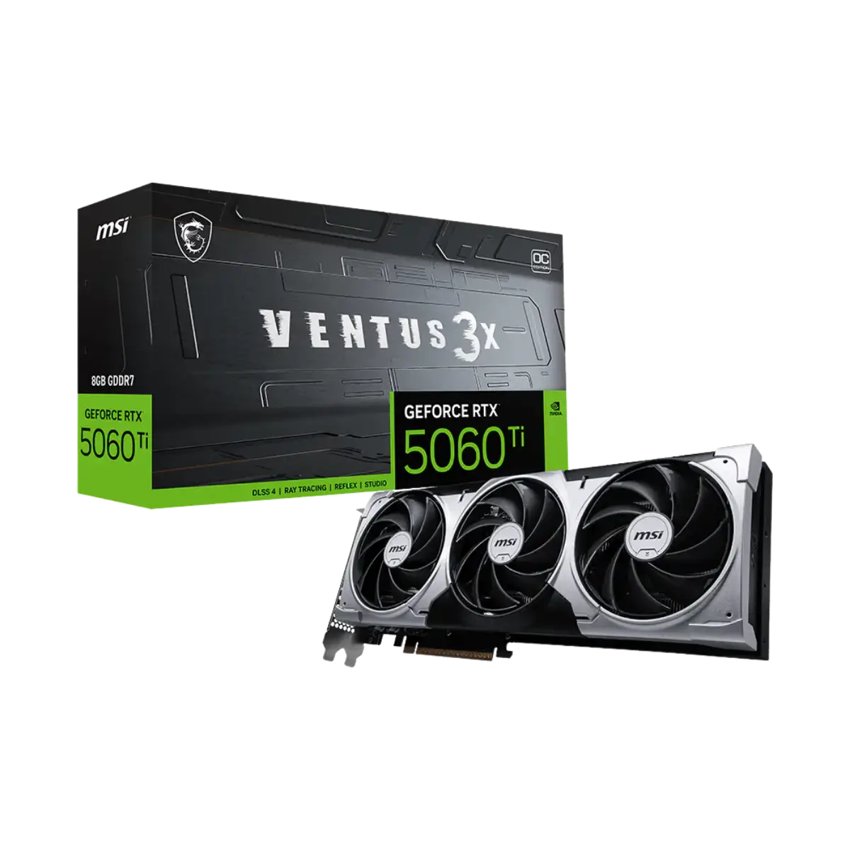 MSI GeForce RTX 5060 Ti 8G VENTUS 3X OC 8GB GDDR7 Graphics Card - G506T-8V3C