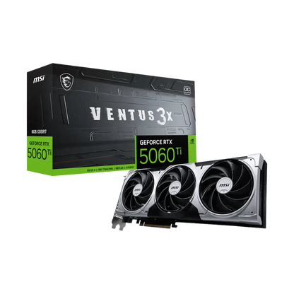 MSI GeForce RTX 5060 Ti 8G VENTUS 3X OC 8GB GDDR7 Graphics Card - G506T-8V3C