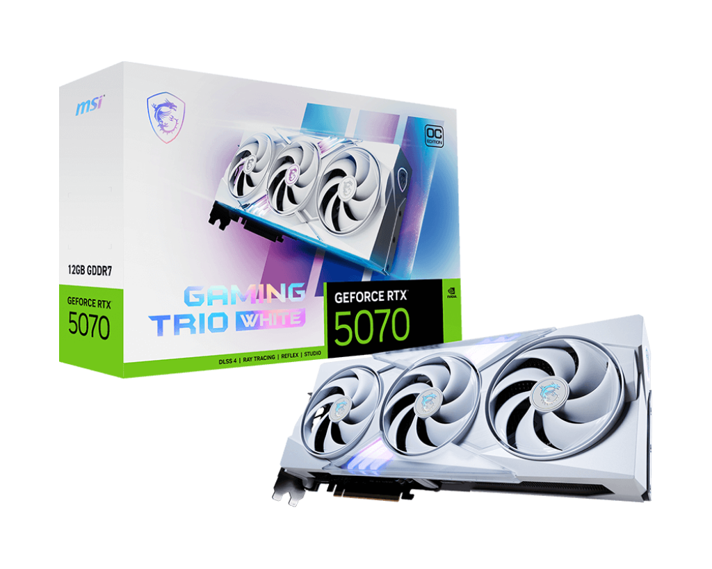 MSI RTX 5070 Gaming Trio OC White 12GB GDDR7 Graphics Card -G5070-12GTCW