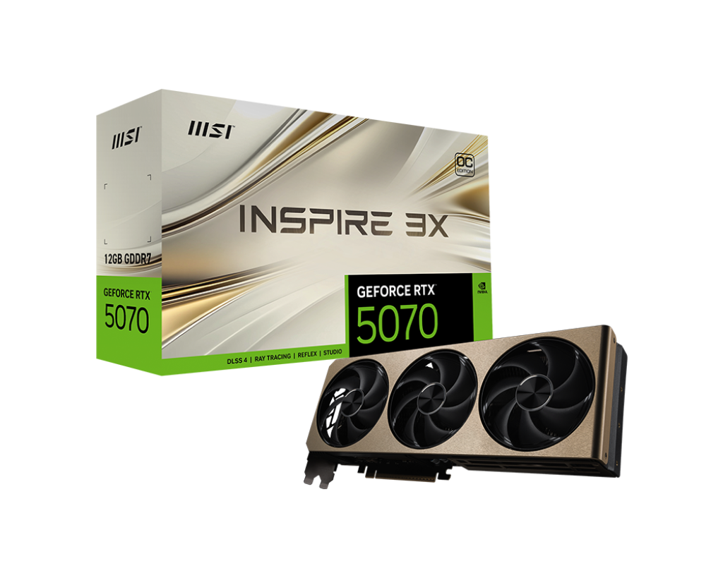 MSI GeForce RTX 5070 12G INSPIRE 3X OC Graphics Cards - G5070-12I3C