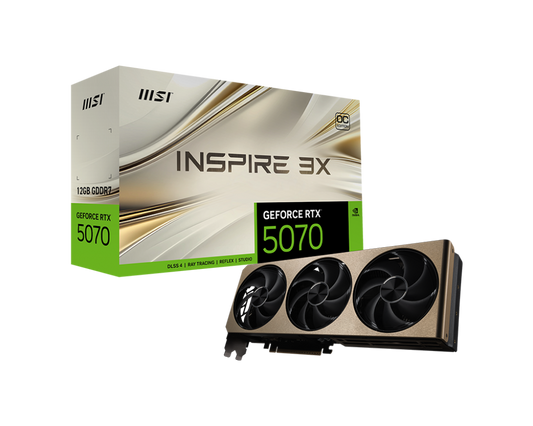 MSI GeForce RTX 5070 12G INSPIRE 3X OC Graphics Cards - G5070-12I3C