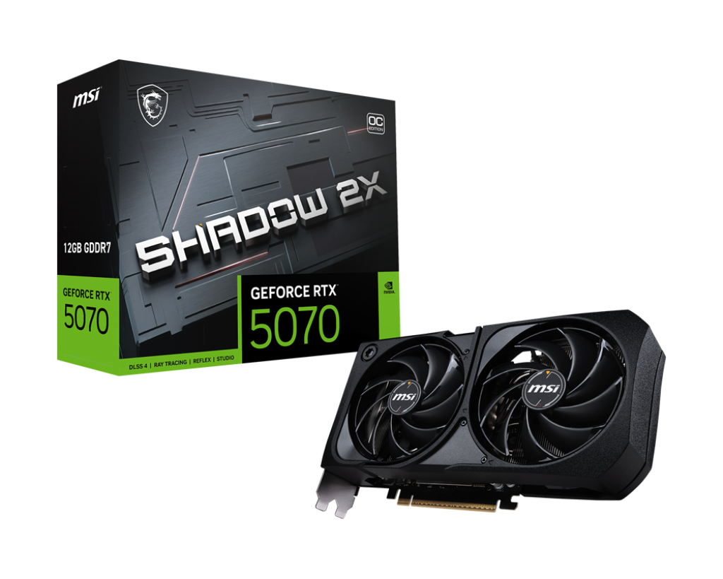 MSI GeForce  RTX 5070 Shadow 2X OC 12GB GDDR7 Graphics Card - G5070-12S2C