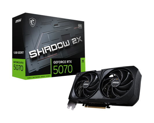 MSI GeForce  RTX 5070 Shadow 2X OC 12GB GDDR7 Graphics Card - G5070-12S2C