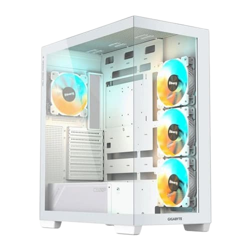Gigabyte Cabinet C500 Panoramic Stealth ICE White ARGB Mid Tower, ATX, 360mm-Radiator Support, GB-C500PI ST