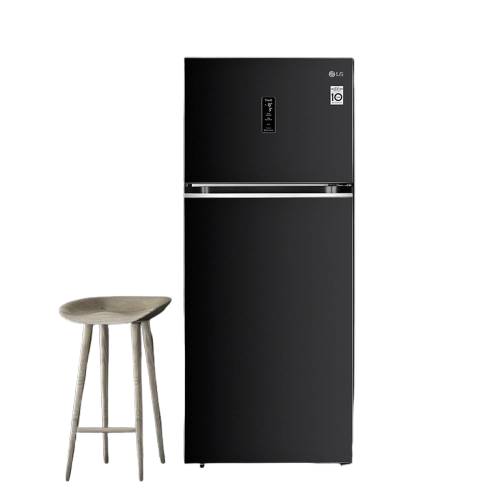 LG 380 L 3 Star Frost-Free Smart Inverter Wi-Fi Double Door Refrigerator (GL-T412VESX, Ebony Sheen, Convertible & Door Cooling+, Gross Volume- 408 L)