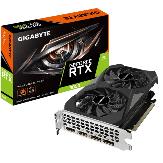 Gigabyte RTX 3050 Windforce OC V2 6GB Graphics Card - GV-N3050WF2OCV2-6GD