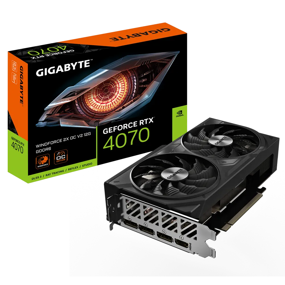 Gigabyte RTX 4070 Windforce 2X OC V2 12GB Graphics Card