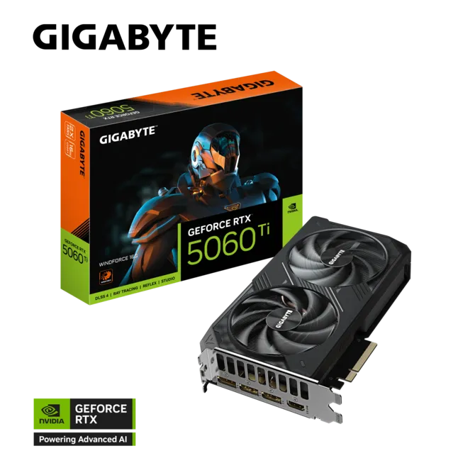 Gigabyte GeForce RTX 5060 Ti 16GB WINDFORCE Graphics Card - GV-N506TWF2-16GD