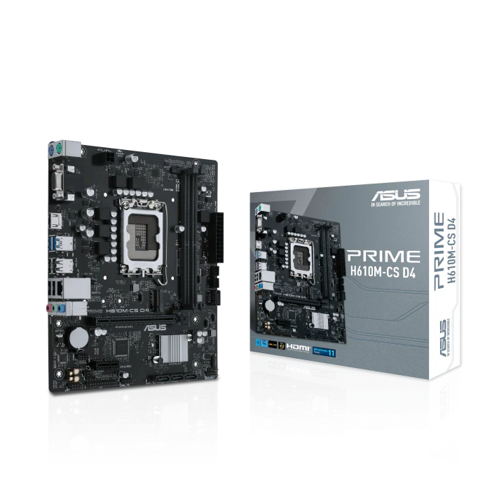 Asus PRIME H610M-CS D4 Intel H610 (LGA 1700) mic-ATX Motherboard with DDR4