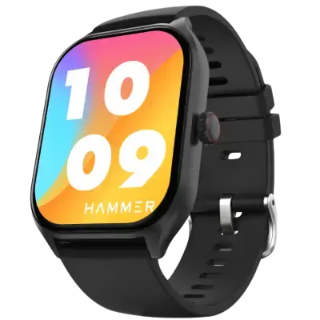Hammer Polar, 2.01 inch IPS Always on Display, Advanced Bluetooth Calling Smartwatch, Jet Black
