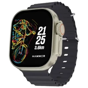 Hammer Active 2.0 Plus, Bluetooth calling Smart Watch with Gesture Control, Black