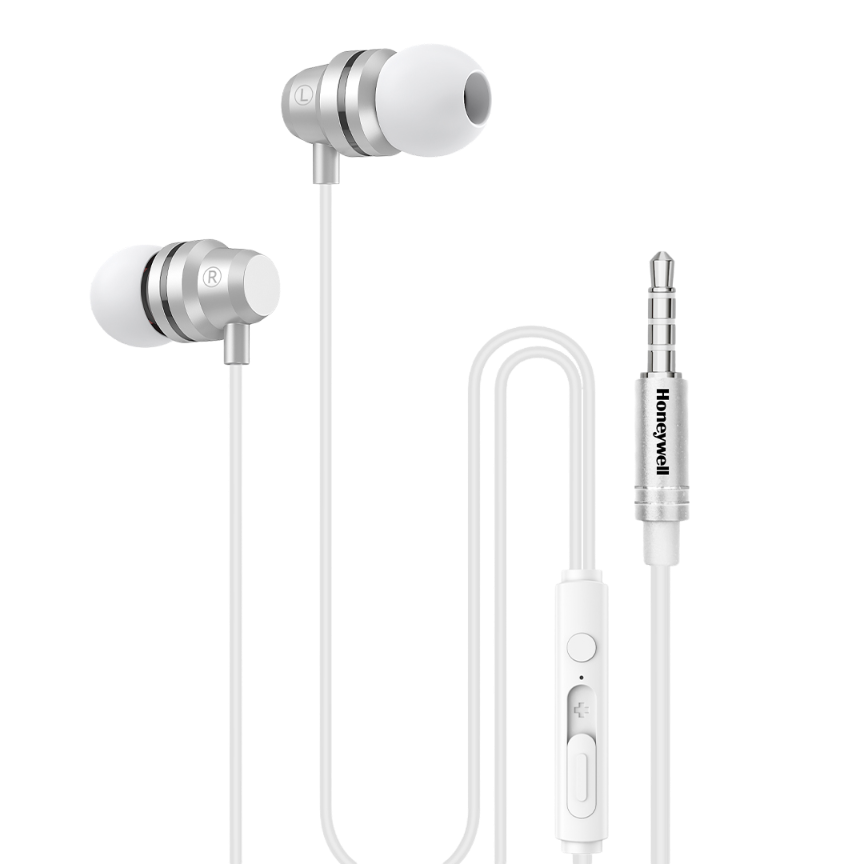 Honeywell Moxie V50 Wired Earphones-White