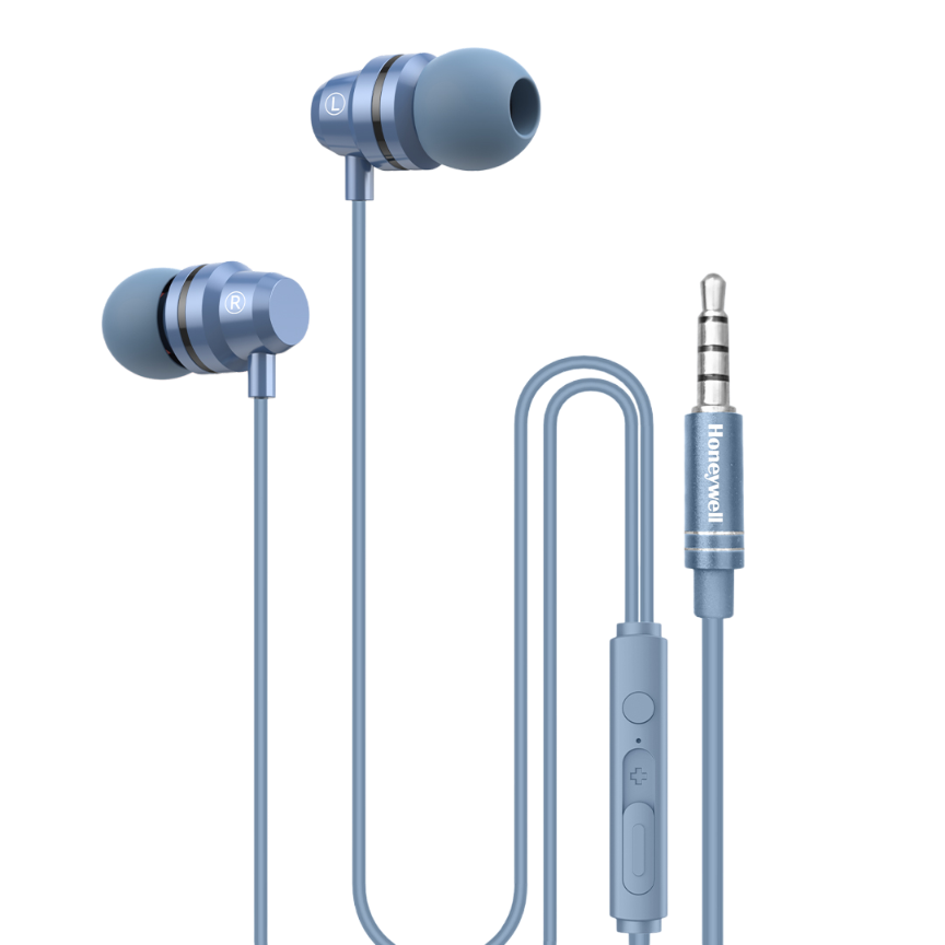 Honeywell Moxie V50 Wired Earphones-Blue