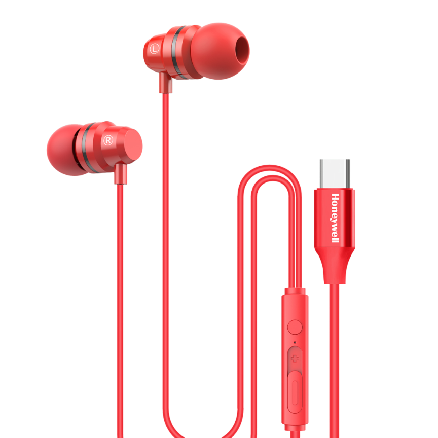 Honeywell Suono P60 Wired Earphones-Red