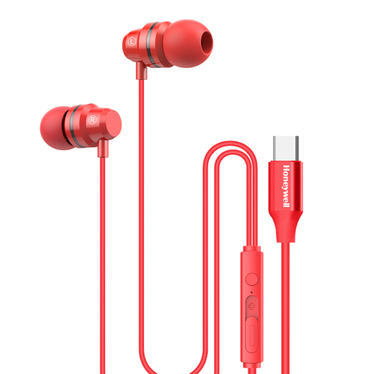 Honeywell Suono P60 Wired Earphones-Red