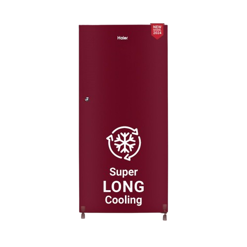 Haier 190L 2-Star Direct Cool Single Door Refrigerator (HED-202RS-P, Red Mono, 2024 Model)