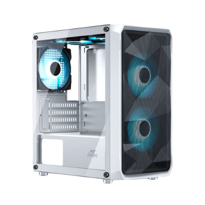 Ant Esports ICE-100 Air Mini Mesh (M-ATX) Mini Tower Cabinet (White)