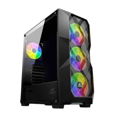 Ant Esports ICE-300 Mesh ARGB (ATX) Cabinet (Black)