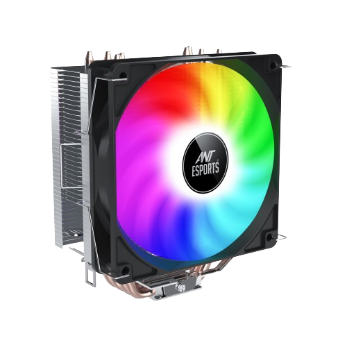 Ant Esports ICE-C400 120mm CPU Air Cooler with Rainbow LED (Black)