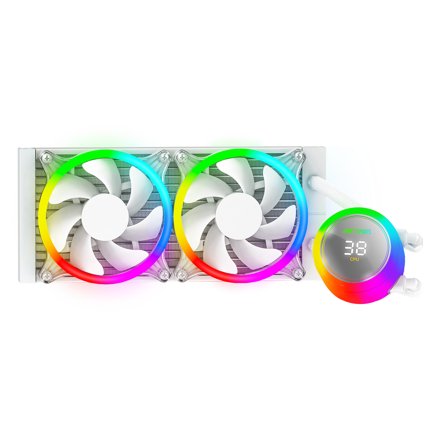 Ant Esports ICE Chroma 240 ARGB 240mm CPU Liquid Cooler (White)