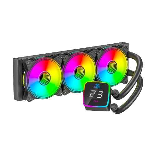 Ant Esports ICE-Flow 360 ARGB 360mm CPU Liquid Cooler (Black)