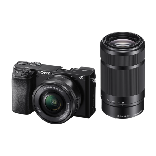 Sony Alpha 6100 APS-C Camera with fast AF (ILCE-6100Y) | 24.2 MP Mirrorless Camera, 11 FPS, 4K/30p, with a 16-50mm and 55-210mm Zoom lenses