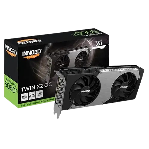 INNO3D RTX 5060 Ti Twin X2 OC 16GB GDDR7 Graphics Card - N506T2-16D7X-191073N