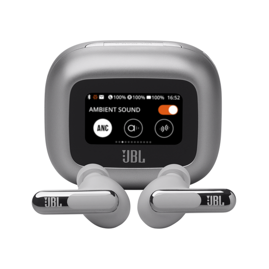 JBL Live Beam 3 TWS Earbuds with Adaptive Noise Cancellation (IP55 Waterproof & Dustproof, Touchscreen Display, Black)