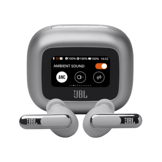 JBL Live Beam 3 TWS Earbuds with Adaptive Noise Cancellation (IP55 Waterproof & Dustproof, Touchscreen Display, Black)