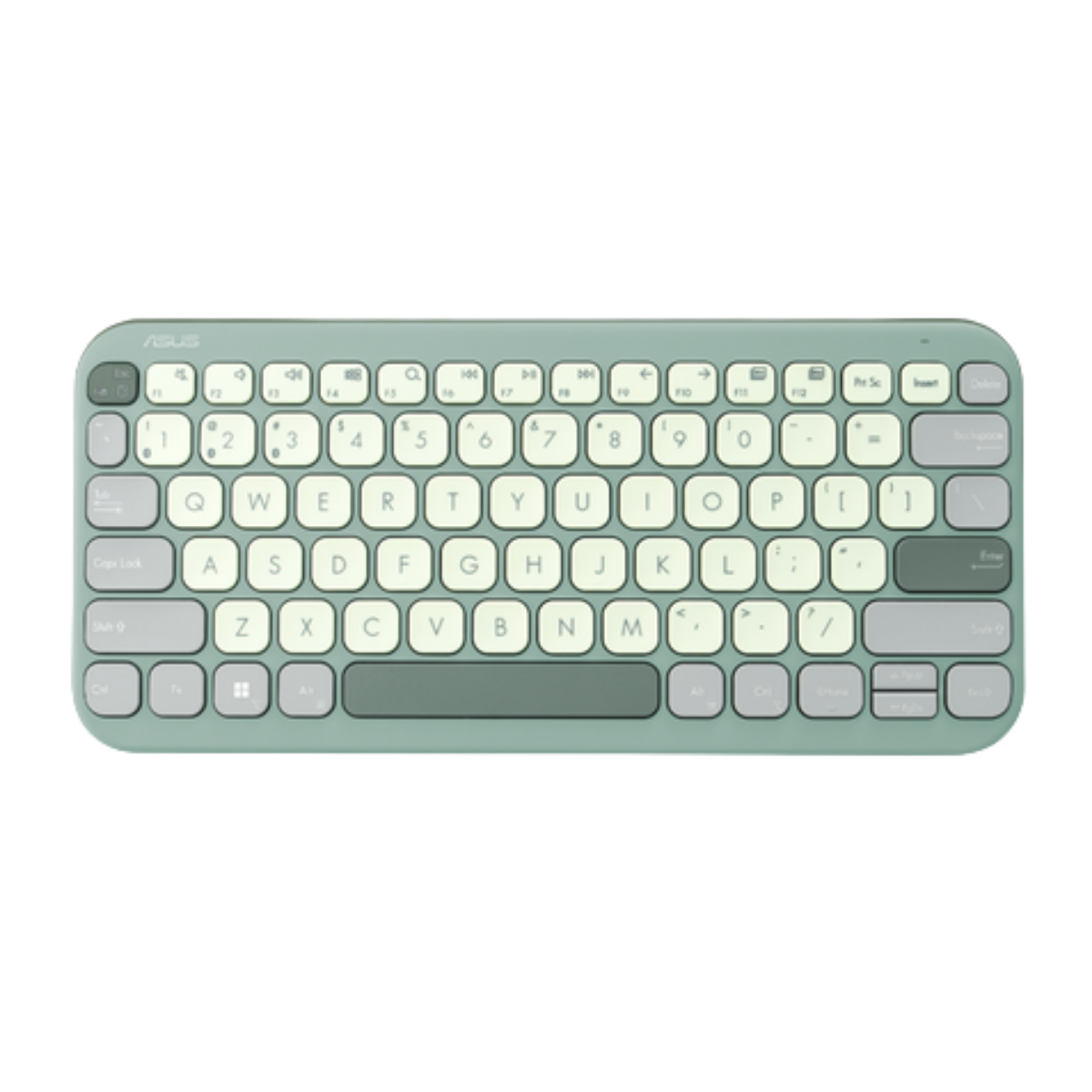 ASUS Marshmallow KW100-GTL Wireless Keyboard | Bluetooth 5.0 | Multi-Device Connectivity | Silent Scissor Keys | Compact 75% Layout | Up to 24 Months Battery Life