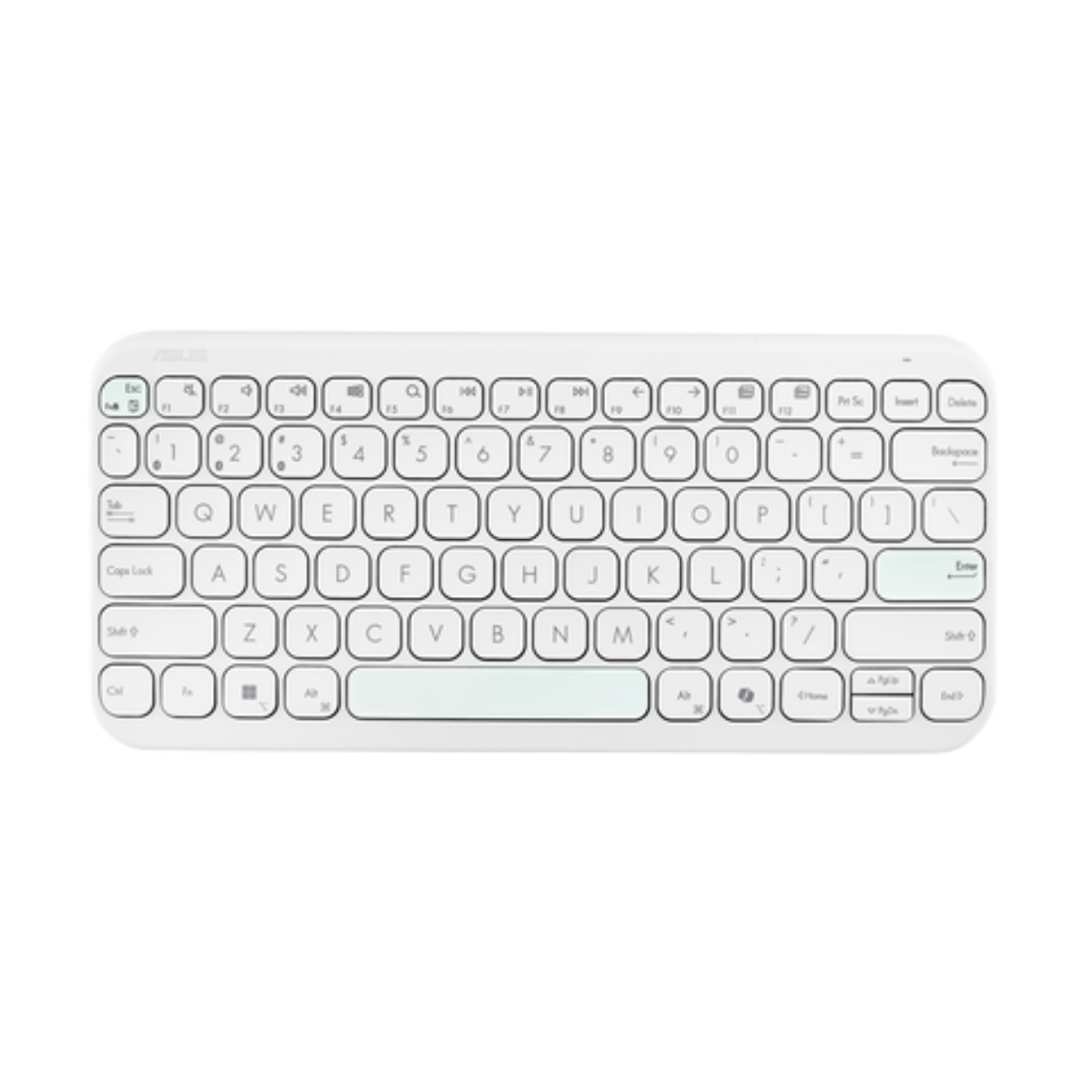ASUS Marshmallow KW100-IW-CP Wireless Keyboard | Bluetooth 5.0 | Multi-Device Connectivity | Silent Scissor Keys | Copilot Key | Up to 24 Months Battery Life