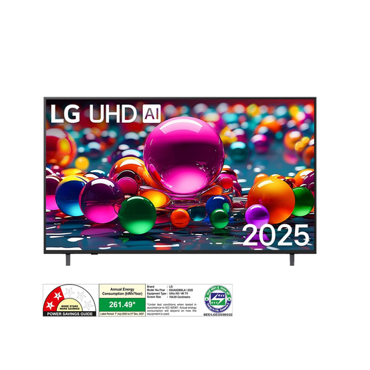 LG 164 cm (65) 4K UHD AI UA8200 Smart TV with α7 AI Processor Gen8, Filmmaker Mode with Dolby Atmos, 2025