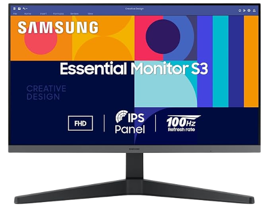 Samsung 59.8 cm (24) S3 Curved Monitor with 1800R Curvature, 100Hz referesh rate, Eye Saver Mode