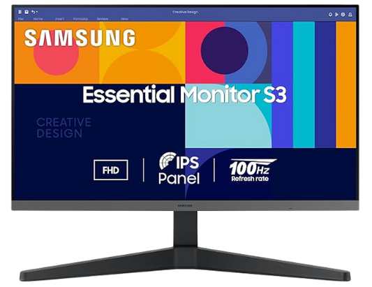 Samsung 59.8 cm (24) S3 Curved Monitor with 1800R Curvature, 100Hz referesh rate, Eye Saver Mode