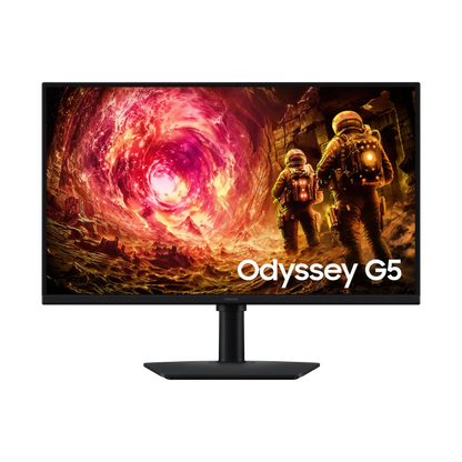 Samsung Odyssey G5 27-Inch Gaming Monitor | QHD 2560 × 1440 Resolution | Fast IPS Panel | 180Hz Refresh Rate | 1ms GtG Response Time | HDR10 | AMD FreeSync | NVIDIA G-SYNC Compatible | 99% sRGB | Height Adjustable Stand | HDMI 2.0 | DisplayPort 1.2