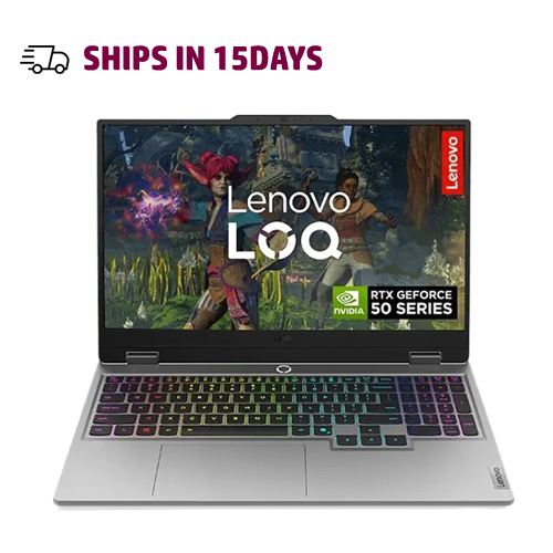 Lenovo LOQ Gen 10, 39.62cms - AMD Ryzen 7 250 24GB 512Gb 15.6"FHD 8GB RTX 5050 Windows 11 MSO - 83JGCTO1WW/24GB