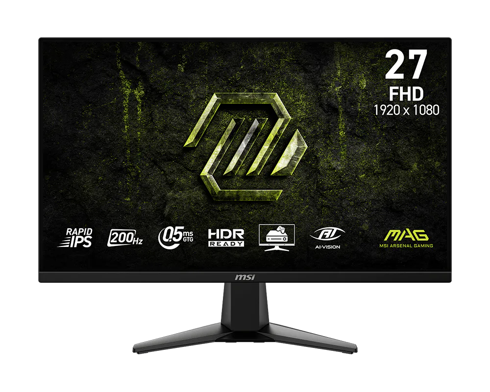 MSI MAG 275F | 27-inch Full HD 1920×1080 Rapid IPS | 180Hz | 0.5ms GTG | HDR Ready | Adaptive-Sync | Gaming Monitor