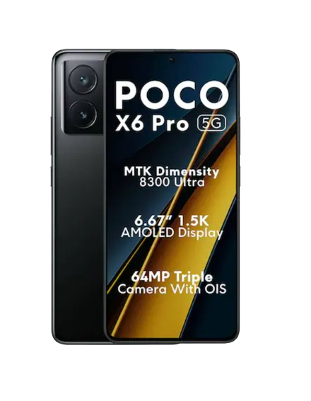 POCO X6 Pro 5G, 8GB RAM, 256GB ROM, Spectre Black, SmartPhone