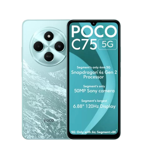 POCO C75 5G, 4GB RAM, 64GB, Aqua Bliss