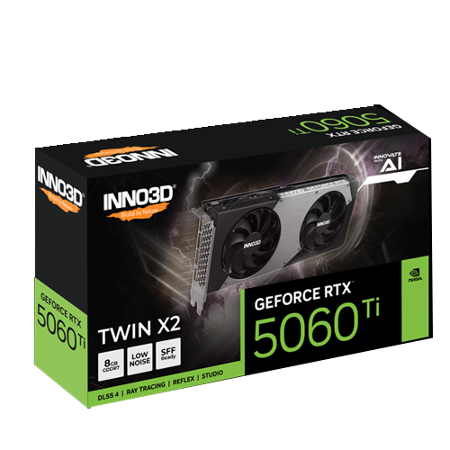 INNO3D RTX 5060 Ti Twin X2 OC 8GB GDDR7 Graphics Card - N506T2-08D7X-193075N