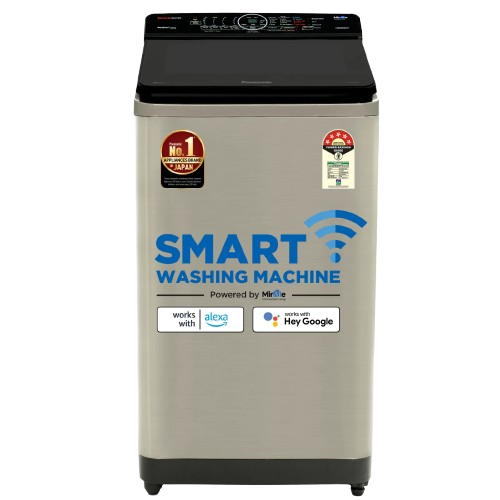 పానాసోనిక్ 8 కేజీల వైఫై అంతర్నిర్మిత హీటర్ పూర్తిగా ఆటోమేటిక్ టాప్ లోడింగ్ స్మార్ట్ వాషింగ్ మెషిన్ (NA-F80V10SRB, స్టెయిన్‌లెస్ స్టీల్, అలెక్సాకు అనుకూలమైనది)